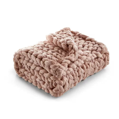Berenice 40 In. X 60 In. Blush Throw Blanket Cozy 100% Polyester