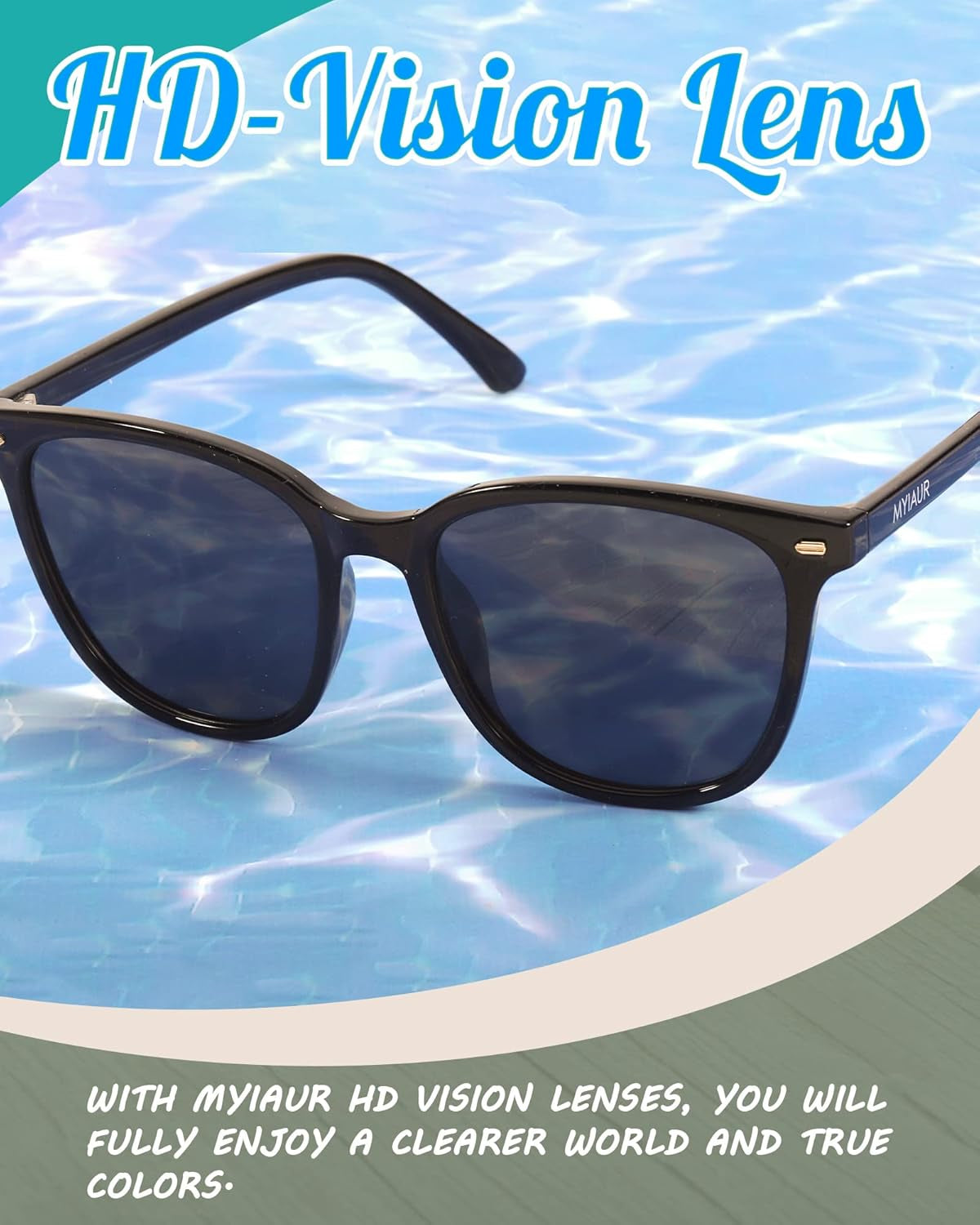 Polarized Sunglasses for Women, Square Mirrored Trendy Shades with UV Protection Reduce Glare Sun Glasses