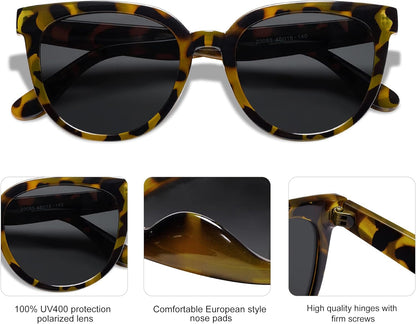 Round Polarized Sunglasses for Women Fashion Trendy Style UV Protection Lens Sunnies Sunglasses SJ2175