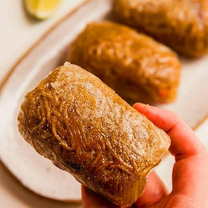 35 Sheets of Premium Rice Papers Wrappers (米纸) for Spring Rolls (春卷), Wonton (餛飩), Egg-Rolls (蛋卷), Lumpia, Samosa, Dumpling, Sushi; Low Carb, Gluten-Free, 22Cm round (1PACKS 12 Oz)