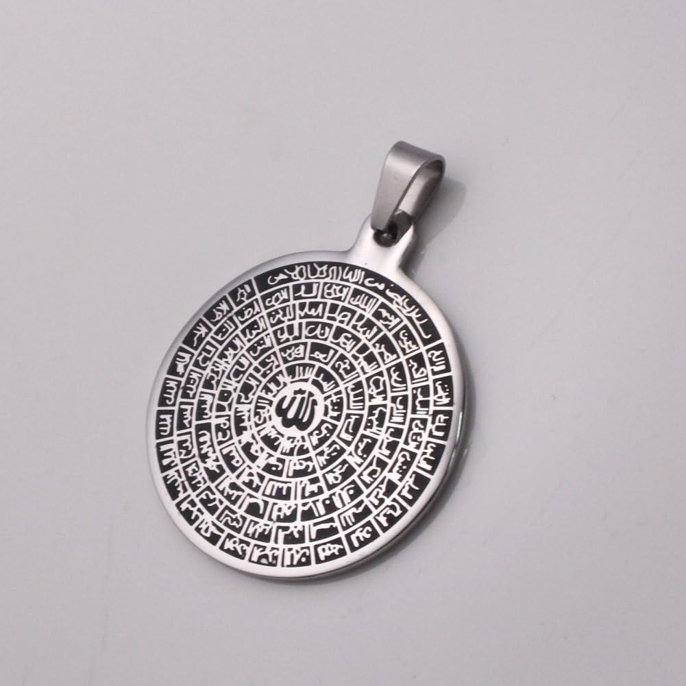 Asma-Ul-Husna 99 Names of ALLAH Stainless Steel 60 Cm Chain Necklace for Man Women Islamic Muslim Jewelry