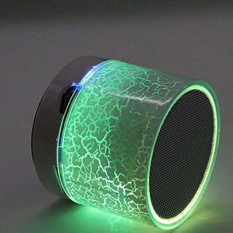 Mini Portable Bluetooth Wireless Speakers Car Audio Dazzling Crack LED Lights