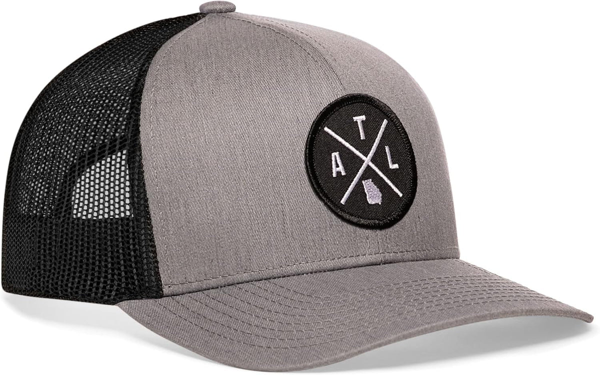State City Trucker Hat for Men & Women, Adjustable Baseball Hat, Mesh Snapback, Sturdy Outdoor Black Golf Hat