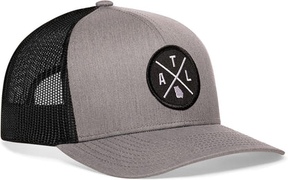 State City Trucker Hat for Men & Women, Adjustable Baseball Hat, Mesh Snapback, Sturdy Outdoor Black Golf Hat