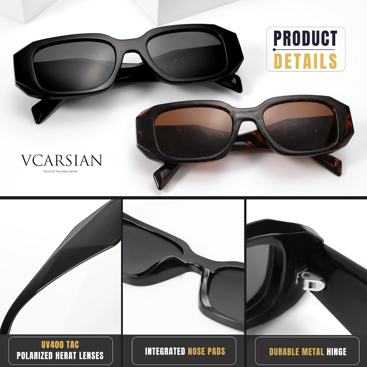 Trendy Rectangle Sunglasses for Women Men,Y2K Vintage Retro 90S Aesthetic Cool Driving Sunglasses