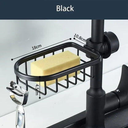 Adjustable Bathroom Faucet Storage Rack Drainage Shelf Kitchen Sponge Dish Cloth Finishing Rack Shower Shelves Bathroom Accessories