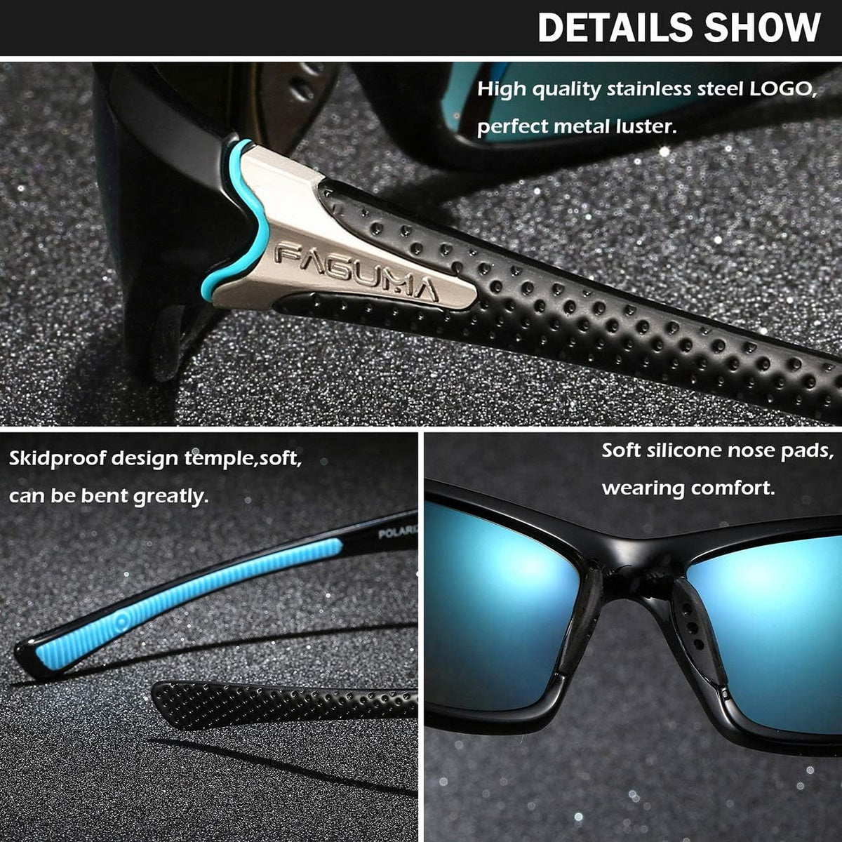 Sports Polarized Sunglasses for Men Cycling Driving Fishing UV400 Protection