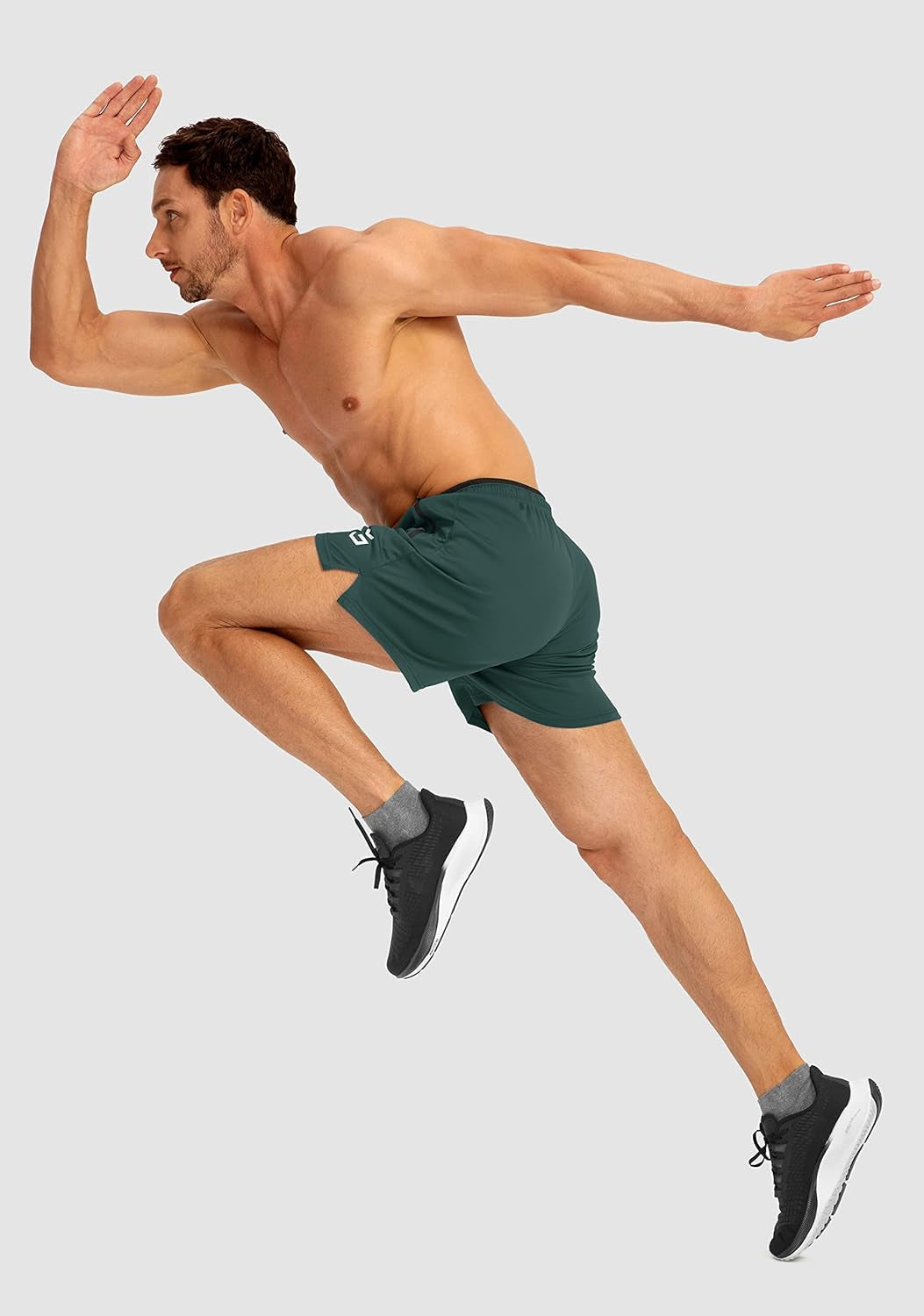 Men'S Running Shorts with Zipper Pockets Quick Dry Gym Athletic Workout 5" Shorts for Men