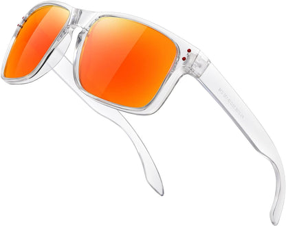 Polarized Sunglasses Men Womens - Retro Square Sun Glasses for Fishing Driving UV Protection
