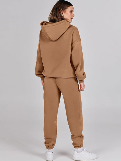 Womens 2 Piece Outfits Lounge Hoodie Oversized Sweatshirt Jogger Sweatpants Y2K Tracksuit Sweatsuit Set Fall Clothes