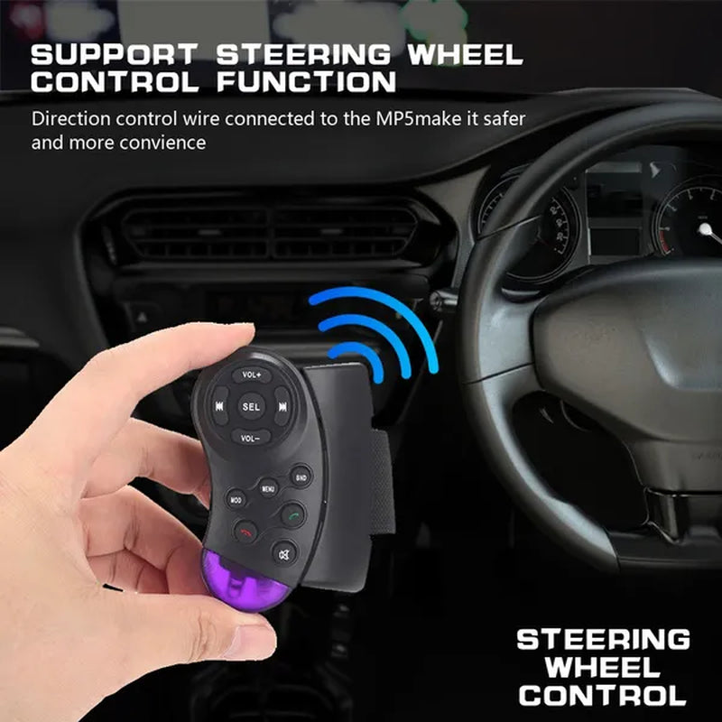 7" Bluetooth HD Touch Screen Car Stereo Radio 2DIN Car MP5 Player FM/USB/AUX/SD Function with Steering Wheel Control +Cam(Optional)
