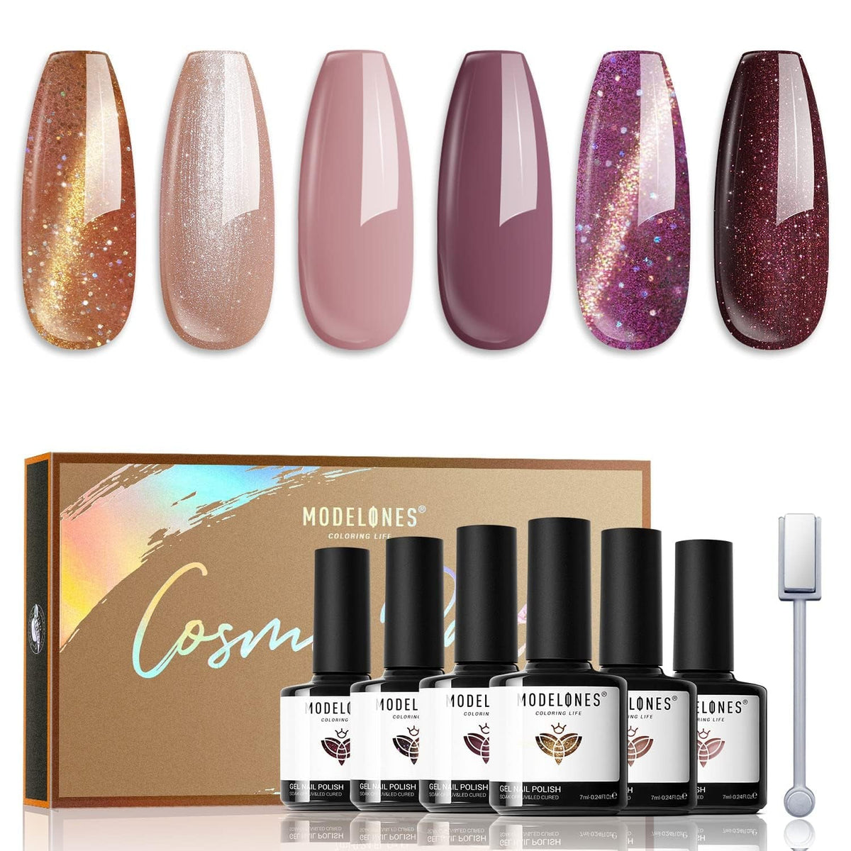 Gel Nail Polish Set, 6 Colors Easter Pastel Gel Polish Set with Nail Art Liner Brush, Soft Pink White Light Purple Blue Green Nude Spring Painting Nail Gel Polish Kit Mani DIY Salon Gifts
