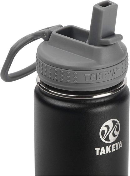 Actives Kids 14 Oz Vacuum Insulated Stainless Steel Water Bottle with Straw Lid, Blackberry