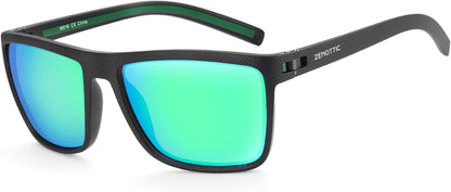 Polarized Sunglasses for Men Lightweight TR90 Frame UV400 Protection Square Sun Glasses
