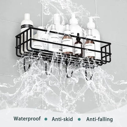 Wall Mounted Hanging Storage Shelf Kitchen Bathroom Shower Storage Rack Punch Free