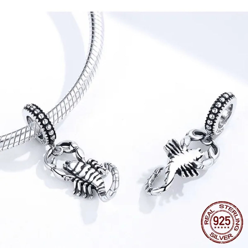 Scorpio 925 Sterling Silver Exquisite Pendant Charm Beads Fit Bracelet Necklace Jewelry Making Charm Diy