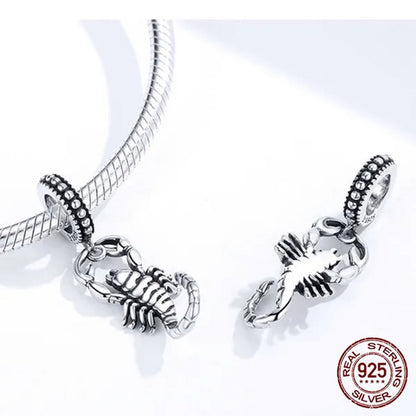 Scorpio 925 Sterling Silver Exquisite Pendant Charm Beads Fit Bracelet Necklace Jewelry Making Charm Diy