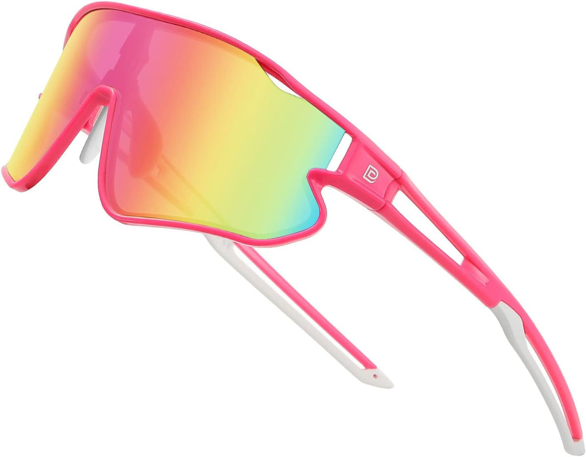 Kids Sunglasses Youth Baseball Sun Glasses Lightweight TR90 Frame UV400 Sports Cycling Shades for Boys Girls DK268