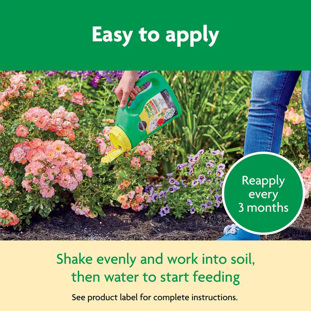 Shake N Feed All Purpose Plant Food 4.5 Lbs. for In-Ground and Container Plants, Feeds up to 3-Months, Dry Fertilizer