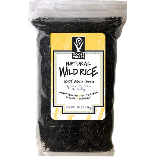 Natural Wild Rice - Family Reserve 5 Lbs - Variety of Jumbo High Fiber and High Protein Whole Grain Rice for Healthy Heart
