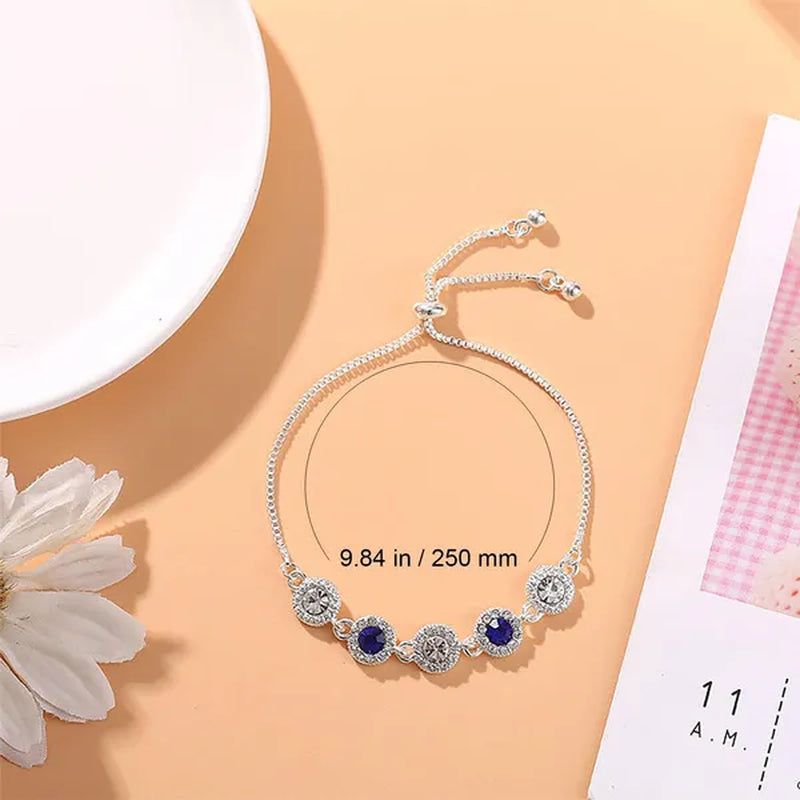 Adjustable Five-circle Rhinestone Bracelet