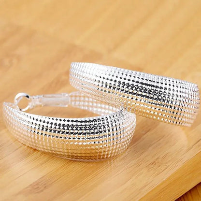 Elegant Women's 925 Sterling Silver Retro Ethnic Style Earrings for Women Lady Wedding Party Jewelry Gifts
