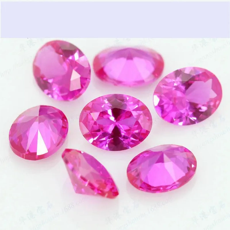 Brilliant Cut AAAAA Red Pink Ruby Pink Sapphire Oval Cut For Making Jewelry Rings