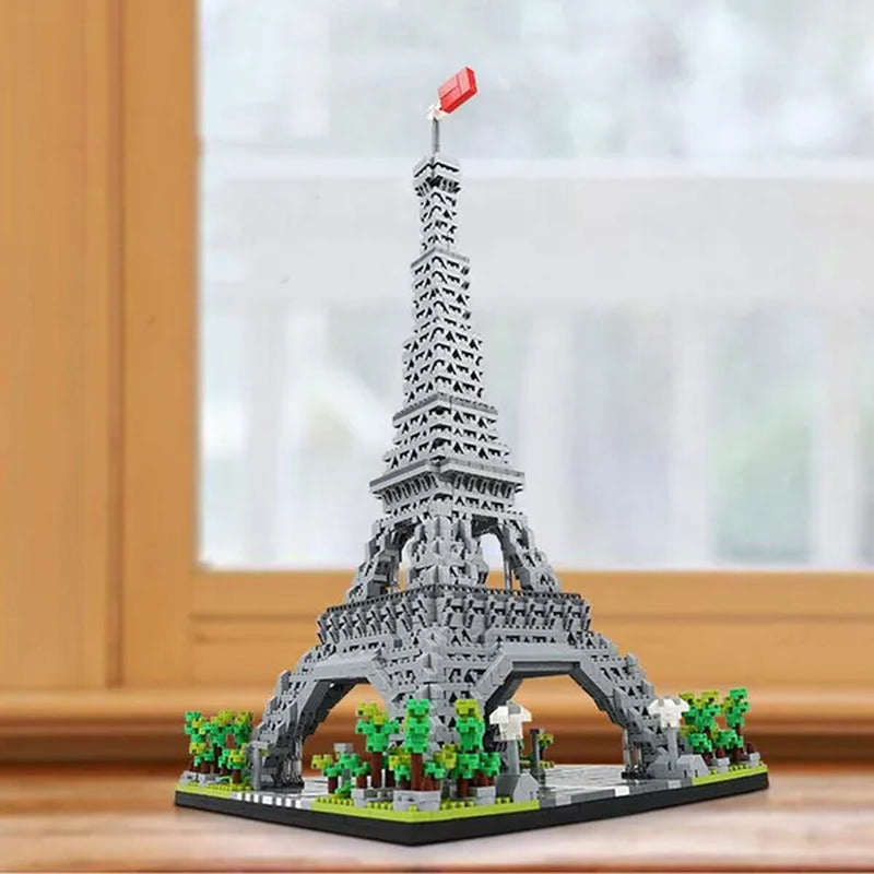 World Architecture Colosseum Leaning Tower Louvre Museum Cathedral Museum Church 3D Model DIY Mini Diamond Blocks Bricks Building Toy for Children Gift no Box