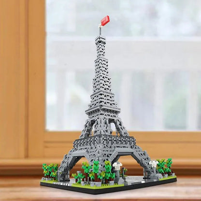 World Architecture Colosseum Leaning Tower Louvre Museum Cathedral Museum Church 3D Model DIY Mini Diamond Blocks Bricks Building Toy for Children Gift no Box