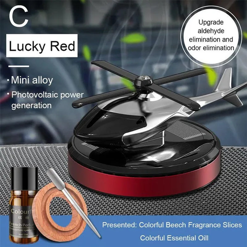 Car Air Freshener Solar Helicopter Auto Flavoring Car Perfume Interior Accessories Propeller Rotating Fragrance Diffuse Supplies