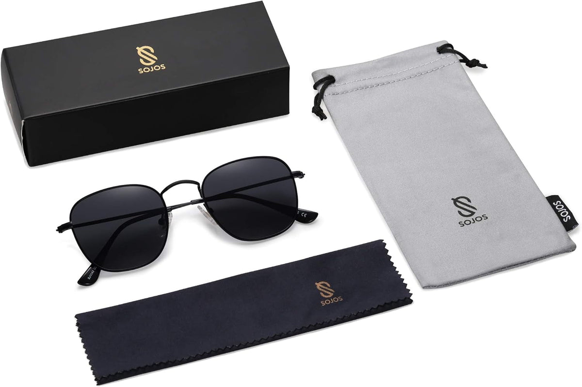 Square Polarized Sunglasses for Men Women Classic Vintage Retro Style