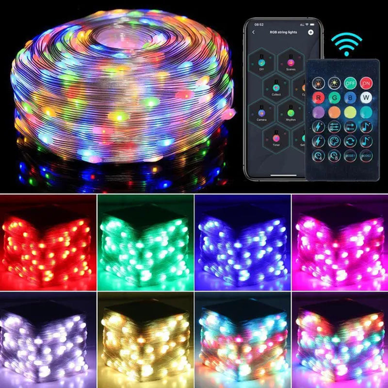 Led Strip Light APP Control RGB Infrared Bluetooth ontroller Christmas Tree Light Christmas Decor For Home Holiday Decorative New Year Lamp Christmas decorations