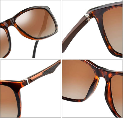Polarized Sunglasses for Men Aluminum Mens Sunglasses Driving Rectangular Sun Glasses for Men/Women