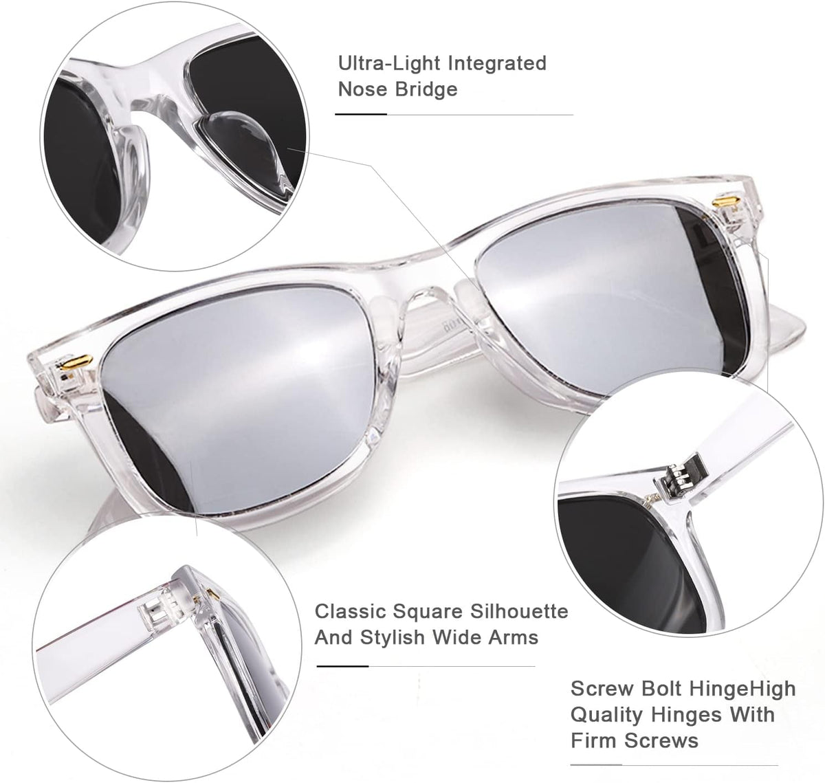 Classic Sunglasses for Women Polarized Driving Anti-Glare UV Protection