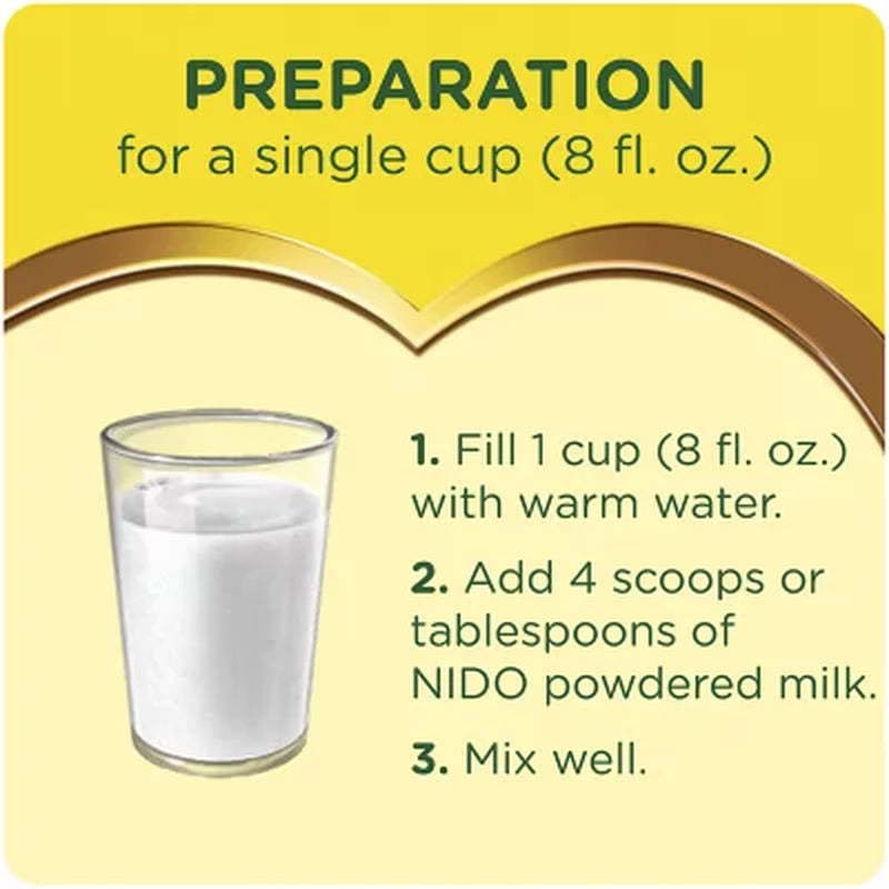 Nestle NIDO Fortificada Dry Whole Milk Powder 4.85 Lb.