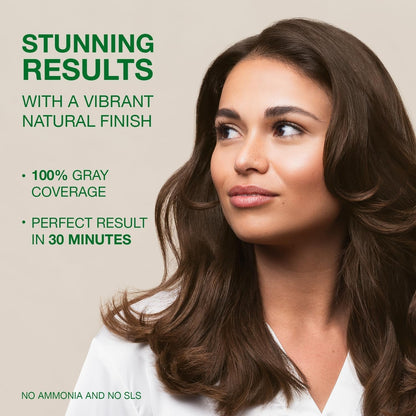Permanent Hair Dye, 4.0 Brown, Ammonia and Paraben Free, up to 100% Gray Hair Coverage, Long Lasting, Vegan, Cruelty Free