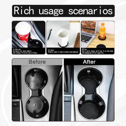Car Cup Holder Coaster, Silicone Cup Holder Insert, Universal Non-Slip Cup Holders, Car Accessories Interior for Women and Man Interior Sets