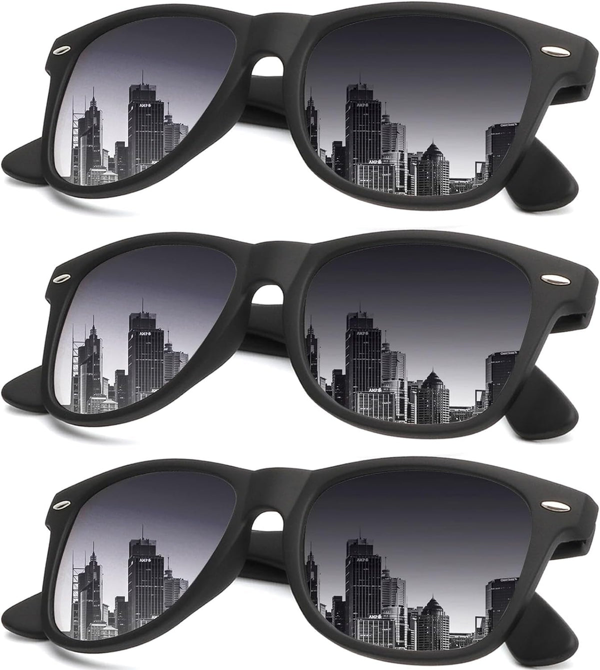 Sunglasses Men Polarized Sunglasses for Men Women Unisex Semi-Rimless Frame Retro Driving Sun Glasses UV Blocking