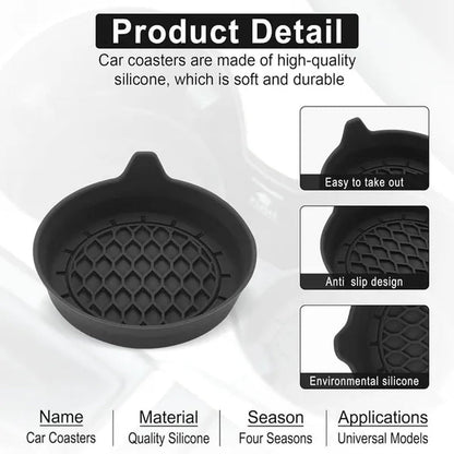 Car Cup Holder Coaster, Silicone Cup Holder Insert, Universal Non-Slip Cup Holders, Car Accessories Interior for Women and Man Interior Sets