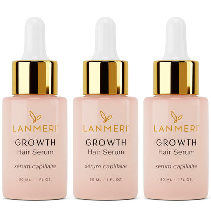 Vegan Hair Growth Serum for Women & Men - Natural Scalp Treatment for Thinning Hair and Hair Regrowth - Fuller-Looking, Thicker and Healthier Hair in 90 Days, All Hair Types