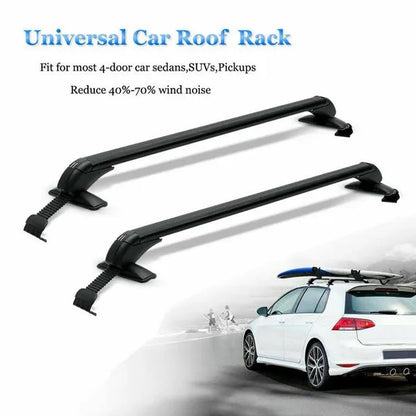 Universal Car Top Roof Rack Cross Bar 39" Luggage Carrier for 4/5 Door Cars+Lock