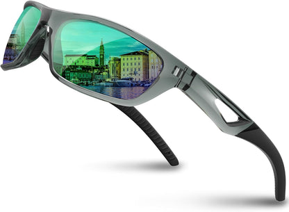 Polarized Sports Sunglasses Driving Sunglasses Shades for Men Women Tr90 Frame for Cycling Fishing Running RB831