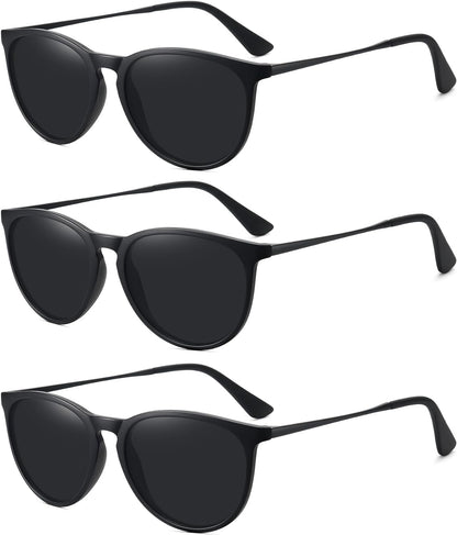 Retro sunglasses womens 2024 trendy round classic glasses