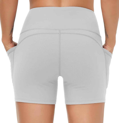 Women'S High Waist Workout Shorts Breathable Dolphin Split Elastic Lounge Yoga Shorts