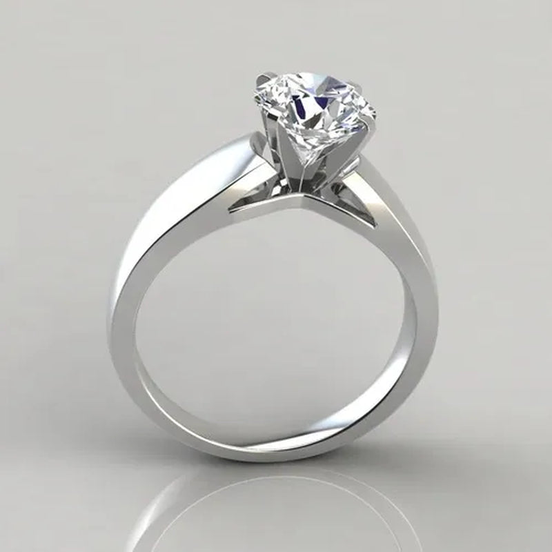 Fashion catwalk model ring new style silver-plated boutique ring diamond ring bride wedding ring princess engagement birthday gift jewelry (size 5-11)
