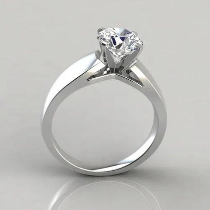 Fashion catwalk model ring new style silver-plated boutique ring diamond ring bride wedding ring princess engagement birthday gift jewelry (size 5-11)