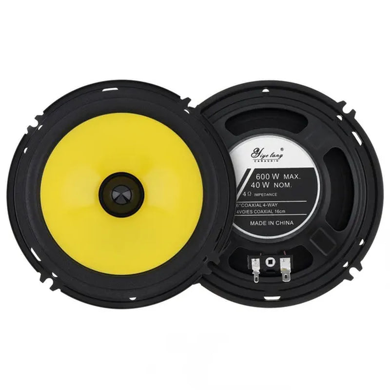 2Pcs 6 Inch 600W Full Range Frequency Car Audio Speaker Modified Heavy Mid-Bass Ultra-Thin Speaker Non-Destructive Installation