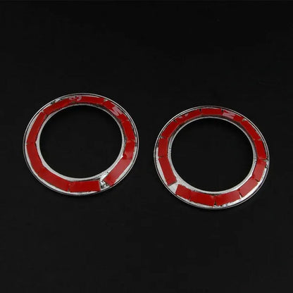 Car Inetrior Front Door Stereo Speaker Protector Decoration Ring ABS Cover Fit for Jeep Grand Cherokee 2011 2012 2013 up Chrome