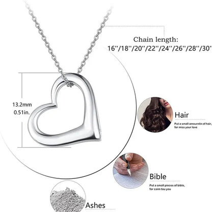 Fashion 925 Sterling Silver Heart Pendant Necklace for Women Wedding Jewelry