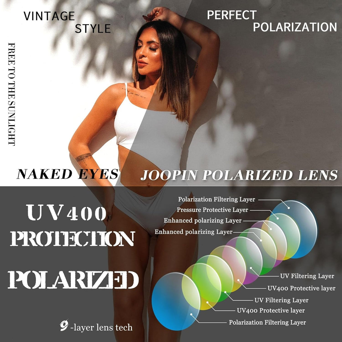 Oversized Sunglasses Womens Trendy Polarized Large Driving Sun Glasses Ladies UV Protective Big Sunnies Shades
